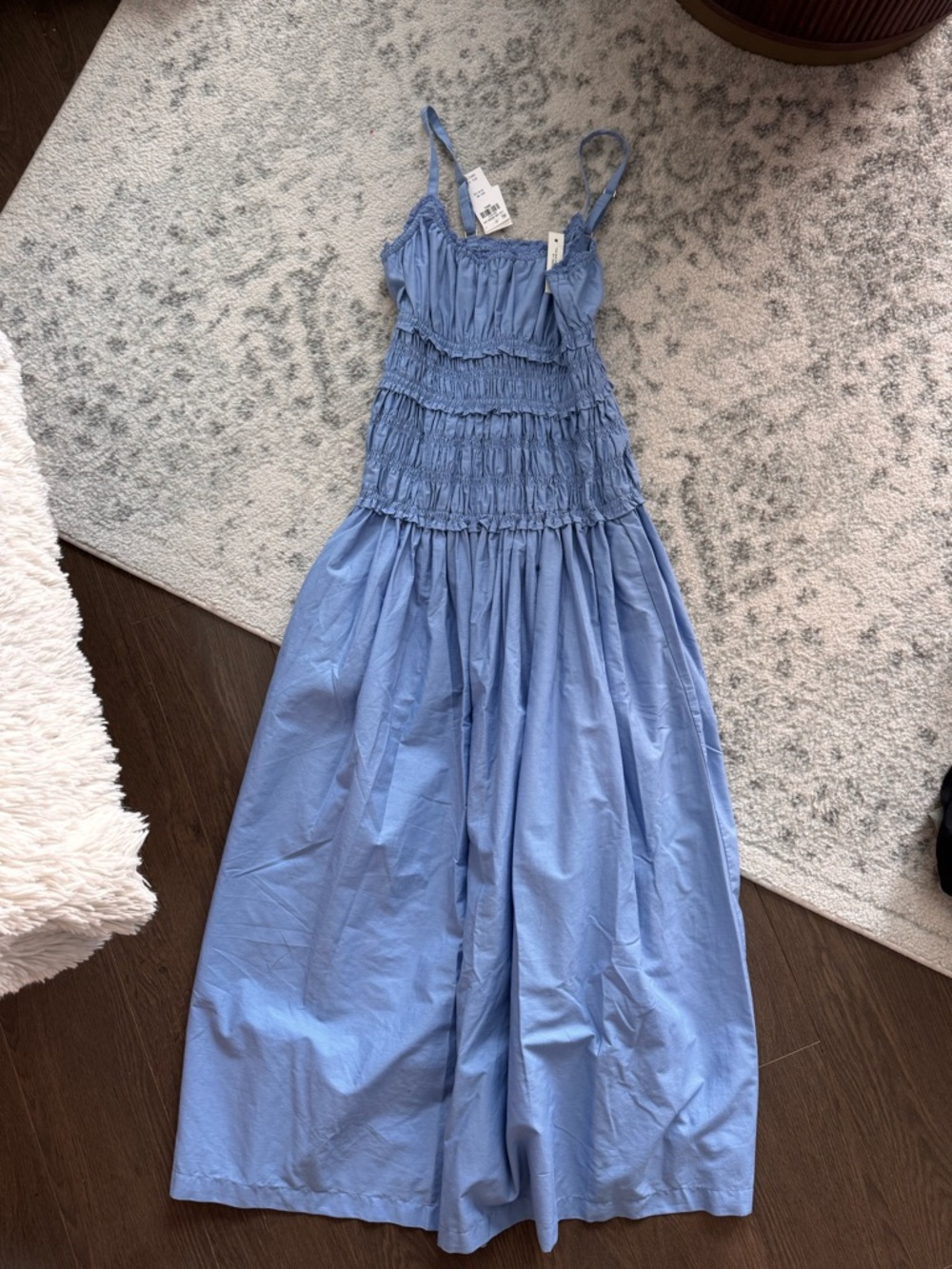 Abercrombie Light Blue Smocked Maxi Dress